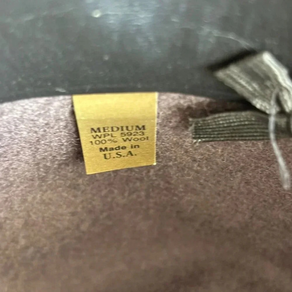 Dick Tracy Womens Disney Vintage wool Fedora Hat Black Size Medium - Picture 6 of 11